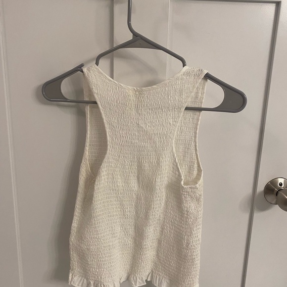 White Smocked Tank Top - Picture 3 of 3